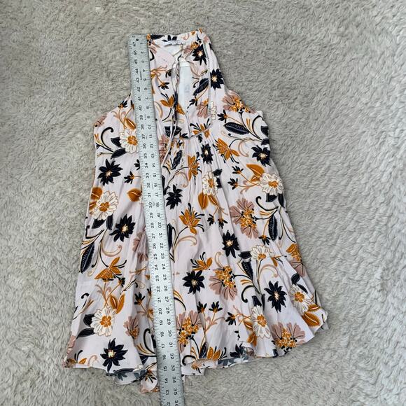 New with tags Olivaceous Floral Sleeveless Retro Pink Orange Short Dress - Picture 6 of 8